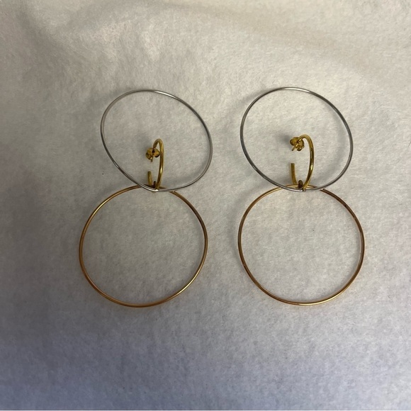 CHARLOTTE CHESNAIS GALILEA Large Earrings Gold Vermeil 3 Hoop - Picture 1 of 16